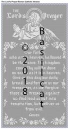 Roman Catholic Version - The Lord's Prayer Thread Filet Crochet Wall Hanging Pattern