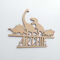 Dinosaur Themed Name Sign - Dino Theme Wooden Decoration Personalised Children's Bedroom Playroom Wall Art - thumbnail 3