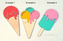 Ice Cream Shape Wall Art, Wooden Ice Wall Decor, Nursery Lolly, Kids Room Decor Gift For Girls, Sign