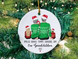 Personalized Family Christmas Bauble Grandparents Keepsake Ornament - thumbnail 1