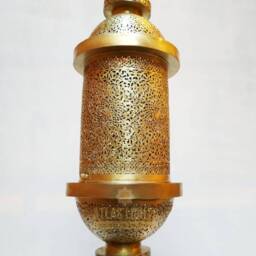 Vintage Moroccan Brass Pendant Light Handmade Art Deco Chandelier - thumbnail 3