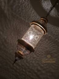 Vintage Moroccan Brass Pendant Light Handmade Art Deco Chandelier