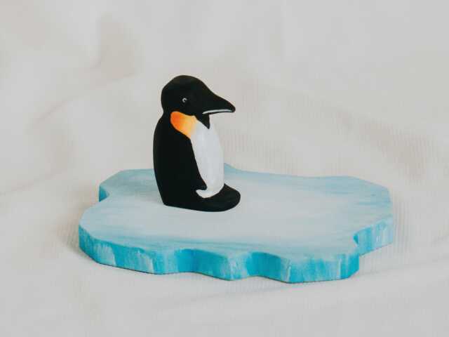 Wooden Penguin Toys, Toy Set Penguins With Ice Floes, Animals, Handmade Wooden Toys, Waldorf Animals, Gift Ideas For Kids - image 1
