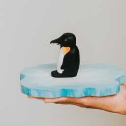 Wooden Penguin Toys, Toy Set Penguins With Ice Floes, Animals, Handmade Wooden Toys, Waldorf Animals, Gift Ideas For Kids - thumbnail 2