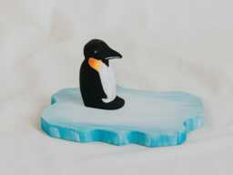 Wooden Penguin Toys, Toy Set Penguins With Ice Floes, Animals, Handmade Wooden Toys, Waldorf Animals, Gift Ideas For Kids