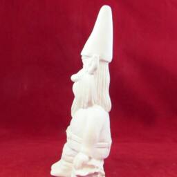 Ceramic Ready To Paint Garden Gnome On A Log With Frog - 9 Inches, Lawn Or Garden Gnome, Outdoor Indoor - thumbnail 4