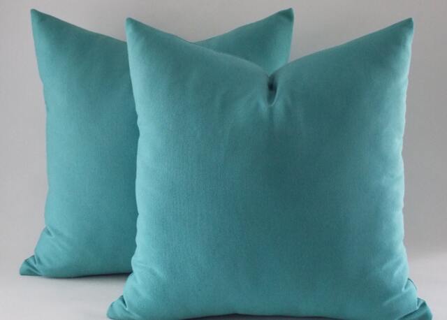 Emerald Green Cotton Canvas Pillow Cover Set - 20x20'' - image 1