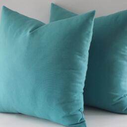 Emerald Green Cotton Canvas Pillow Cover Set - 20x20'' - thumbnail 3