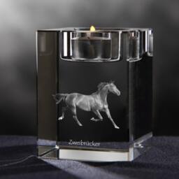 Zweibr??cker - Crystal Candlestick With Horse, Souvenir, Decoration, Limited Edition, Collection - thumbnail 2