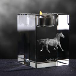 Zweibr??cker - Crystal Candlestick With Horse, Souvenir, Decoration, Limited Edition, Collection - thumbnail 3