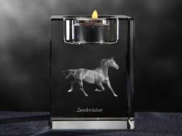 Zweibr??cker - Crystal Candlestick With Horse, Souvenir, Decoration, Limited Edition, Collection - thumbnail 1