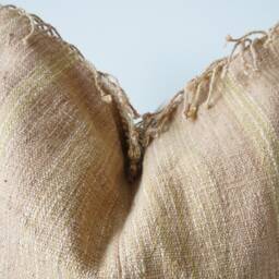 Brown Tribal Hemp Hand Woven Natural Dye Color Pillow Cover - thumbnail 3