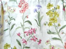 P. Kaufmann Borde Hill Garden in Moonstone Designer Window Valance Corded Lined Rod Pocket Scalloped Linen Fabric Made To Order - thumbnail 2