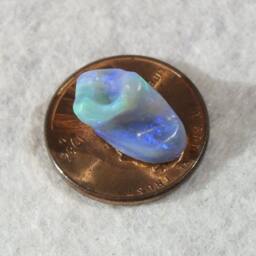 Black Opal Green Blue Carving Of An Old Boot 4.72Ct Lightning Ridge Australian Opal - thumbnail 4