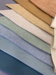Linen Bunting - Earth Tones Baby Shower Nursery Decor Wall Hanging Room Garland Multi Colour - thumbnail 1