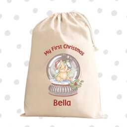 Pooh Bear Christmas Sack For Eve, Morning, Presents, Xmas Stocking. Baby 1St Christmas, Family Bags. Winnie The Pooh - thumbnail 3