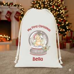 Pooh Bear Christmas Sack For Eve, Morning, Presents, Xmas Stocking. Baby 1St Christmas, Family Bags. Winnie The Pooh