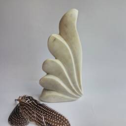 Marble Decor Modern Sculpture The Wind Hand Carved Abstract Art Natural Stone Minimalist Statue Mantel Shelf Office Desk Gift For Boss - thumbnail 2
