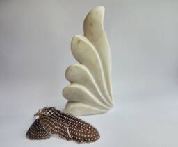 Marble Decor Modern Sculpture The Wind Hand Carved Abstract Art Natural Stone Minimalist Statue Mantel Shelf Office Desk Gift For Boss - thumbnail 1