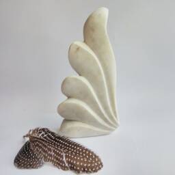 Marble Decor Modern Sculpture The Wind Hand Carved Abstract Art Natural Stone Minimalist Statue Mantel Shelf Office Desk Gift For Boss - thumbnail 4