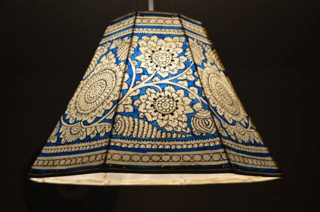 Monsoon Floral Ceiling Lampshade/Hand Painted Light/Ceiling Lamp/Ceiling Lights/Chandelier Lights #32 - image 1