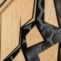 "Industrial Wall Clock - Shattered Decor Art, Original Broken Design, Unique Gift For Artistic People, ""Vreme"" 12" - thumbnail 2