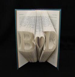 B Heart D 2 Letters With Symbol Anniversary Gift Lovers Personalized Folded Book Art Sculpture - thumbnail 1