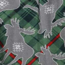 Vintage Red & Black Plaid Wool Blanket Christmas Stocking - thumbnail 4