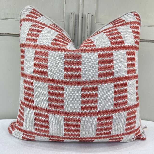 Cushions Made in Fermoie Cove Linen Luxury Designer Decorative Tomato Red Neutral Cushion Pillow Throw Cover - image 1
