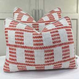 Cushions Made in Fermoie Cove Linen Luxury Designer Decorative Tomato Red Neutral Cushion Pillow Throw Cover - thumbnail 2