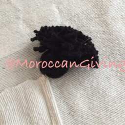 "Moroccan Pom Blanket - Throw With Blanket Bed Spread Bedding Cotton /71""Wx102" - thumbnail 3