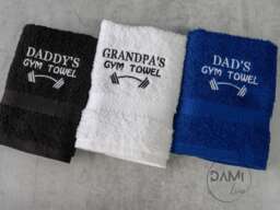 Personalised Gym Towel For Fitness - Sweat Workout Embroidered Sports - thumbnail 1