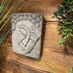 stone Garden Buddha Oriental Wall Plaque Hanging Gift Ornament - thumbnail 2