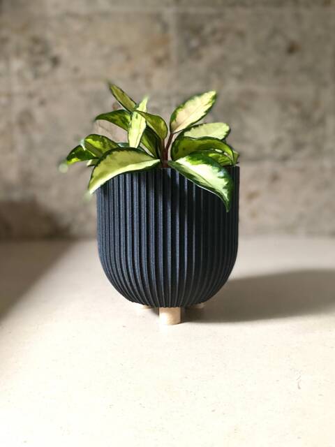 "Wood Indoor Planter ""Bowl" - image 1