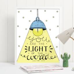 Matthew 514 You Are The Light Of World, Bible Scripture, Religion, Christian, Inspirational, Motivational Quote Art Print, Poster - thumbnail 2
