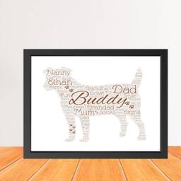 Custom Jack Russell Word Art Print, Unique Dog Cloud Picture, Personalized Gift For Friends - thumbnail 3