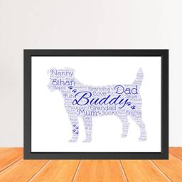 Custom Jack Russell Word Art Print, Unique Dog Cloud Picture, Personalized Gift For Friends - thumbnail 2