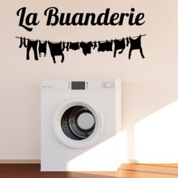 Laundry Room Decal, Laundry Vinyl Sticker, Clothesline Decal Room D??cor, Home Wall Art - thumbnail 3