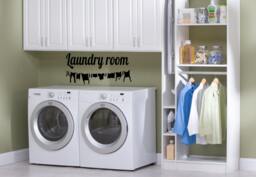 Laundry Room Decal, Laundry Vinyl Sticker, Clothesline Decal Room D??cor, Home Wall Art - thumbnail 1