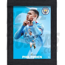Manchester City Fc Foden 22/23 Action Poster - Officially Licensed Product A4/A3 A2 + Framed Option - thumbnail 2