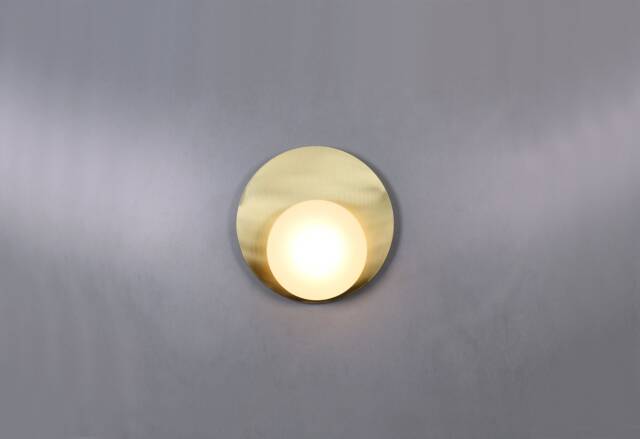 Brass Wall Plate Lighting , Round Wall Lamp Globe Lamp Vanity Light Fixture, Sconce, Lamp, Lights - image 1