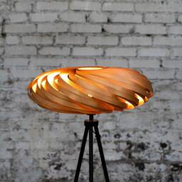 standing Lamp Made Of Cherry Tree Wood, Handmade Design Lamp - thumbnail 3