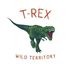 T-Rex Wild Territory Dinosaur Wall Sticker, Decal - thumbnail 2