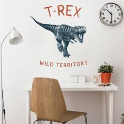 T-Rex Wild Territory Dinosaur Wall Sticker, Decal - thumbnail 4