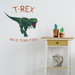 T-Rex Wild Territory Dinosaur Wall Sticker, Decal - thumbnail 3
