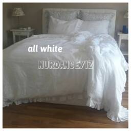 Oversized Gray Linen Duvet Cover, Palatial King/Queen, Shabby Chic Bedding - thumbnail 4