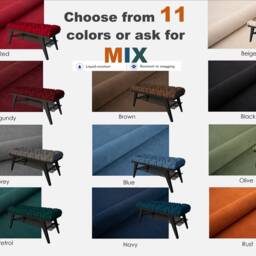 Black Metal Entryway Bench With Woven Knot Cushion & Shoe Rack - thumbnail 2