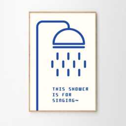 This Shower Is For Singing Art Canvas Poster, Cartoon Wall Art, Bathroom Aesthetic Decor, Retro Home Printed Gift - thumbnail 2
