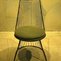 Dining Chairs, Kitchen Chairs, Living Room Garden Modern Metal Wire Cafe Restaurant, Handmade - thumbnail 2