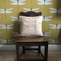 Lewis & Woods Squawk Botanical Print 45cm Luxury Square Feather Filled Cushion With Piping...ready Made - thumbnail 2